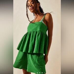 Free People Green Two Piece Set